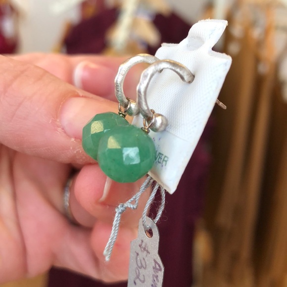 Semiprecious drop earrings - Picture 2 of 3